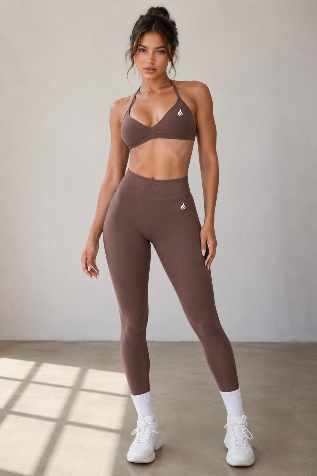 High Quality Breathable Solid Sports Bra High Waist Leggings Suit